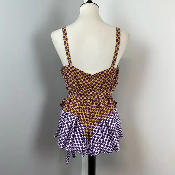 Marni Purple and Orange Checkered Blouse - Picture 7 of 10